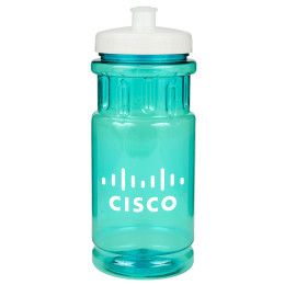 Printed Shoreline 20 oz Bottle Push Pull Lid - Translucent aqua