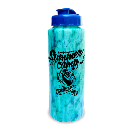 Printed Confetti 32 oz Sports Bottle Flip Top Cap | Logo Water Bottles