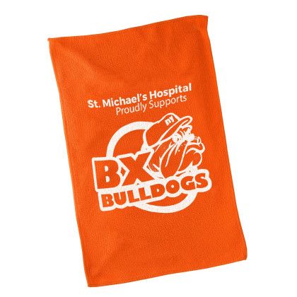 Colors Micro-fiber Rally Towel with Logo Orange