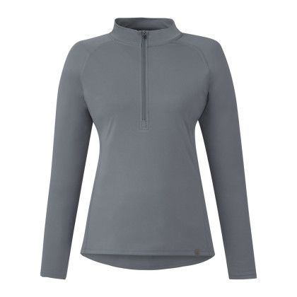 Steel Gray Custom Women's Evans Recycled Eco Knit Half Zip Shirt