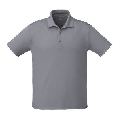 Steel Gray Custom Men's Eco Recycled Short Sleeve Polo Shirt