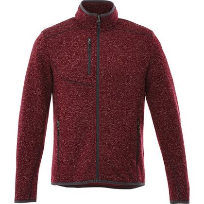 Company Logo Men's Tremblant Knit Jacket  - Maroon Heather