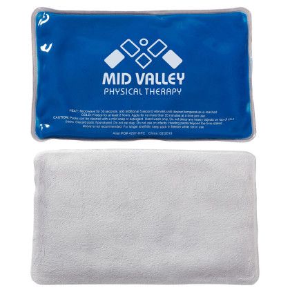 Blue Custom Large Plush Rectangle ComfortClay Hot/Cold Pack