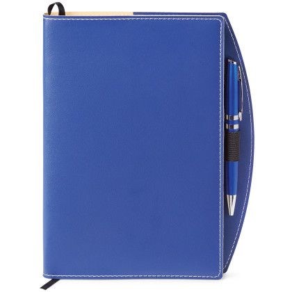 Custom Bradford Refillable Vinyl Cover Journal Combo - Blue