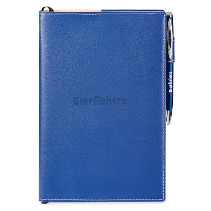 Logo Bradford Refillable Soft Cover Journal Combo - Blue