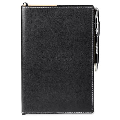 Logo Bradford Refillable Soft Cover Journal Combo - Black