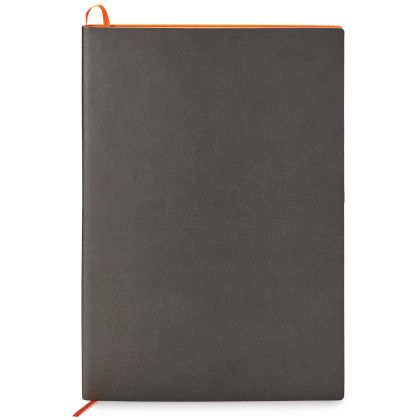 Custom Donald Color Accent Single Meeting Journal - Orange accent color