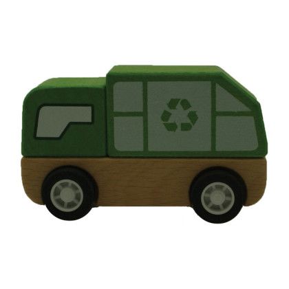 Promotional Wooden Recycling Truck - side view