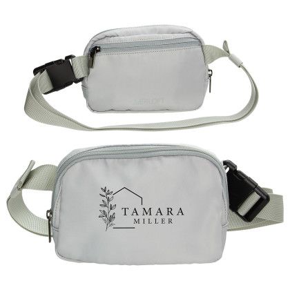 Custom Silver Gray AeroLoft Anywhere Unisex Belt Bag