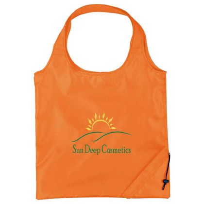 Logo Bungalow Foldaway Shopper Tote - Orange