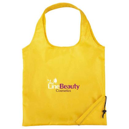 Logo Bungalow Foldaway Shopper Tote - Yellow