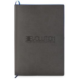Custom Donald Color Accent Single Meeting Journal - Blue accent color