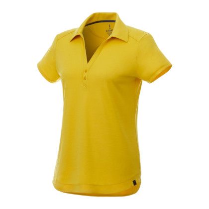 Company Logo Women's AMOS Eco Short Sleeve Polo - Gold