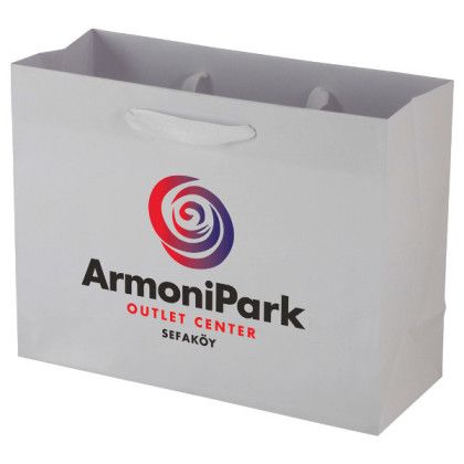 Medium Tinted Kraft Eurototes with Logo - White