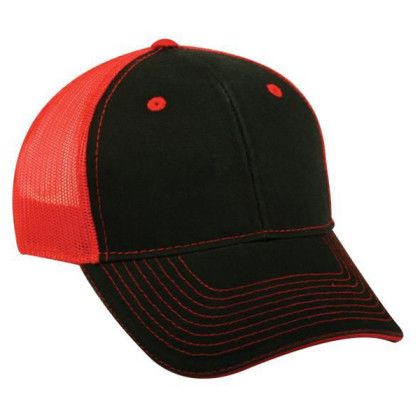 Promo Sandwich Visor with Mesh Back Cap Black/red