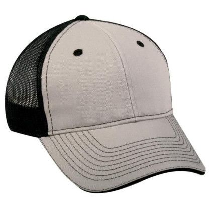 Promo Sandwich Visor with Mesh Back Cap Light Grey/Black