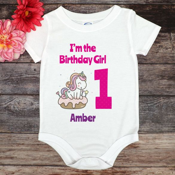 Personalized Onesie for Baby Girl | Personalized Unicorn Onesie