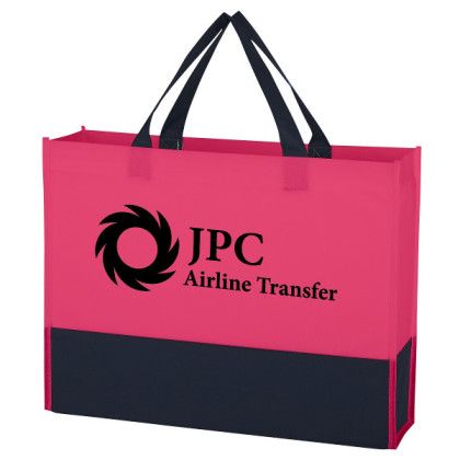 Logo Imprinted Non-Woven Tote Bag - Fuchsia