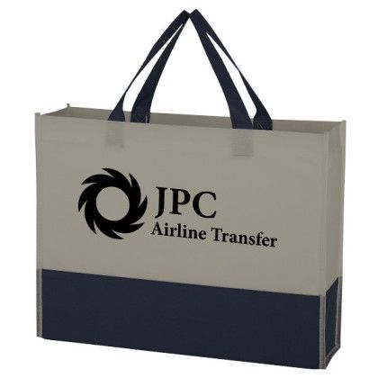 Logo Imprinted Non-Woven Tote Bag - Gray
