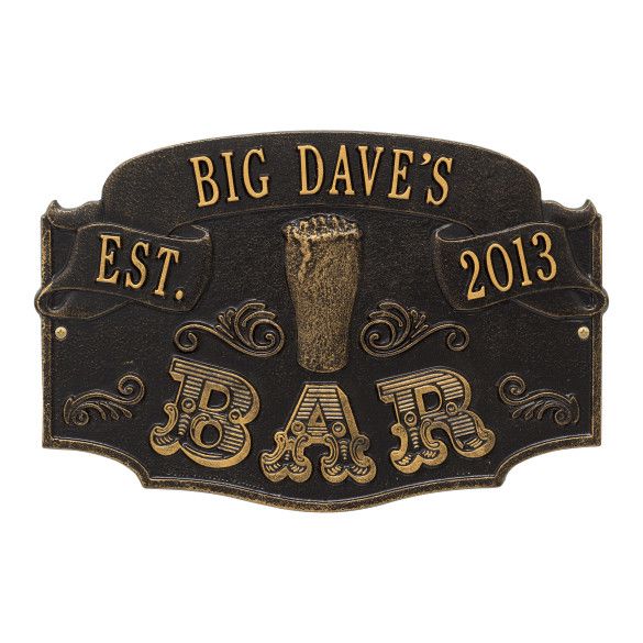 Customized Bar Plaque