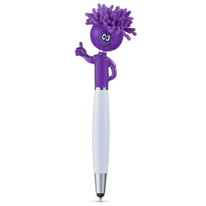 Purple Thumbs Up MopTopper Pen | Branded Novelty Stylus Pens