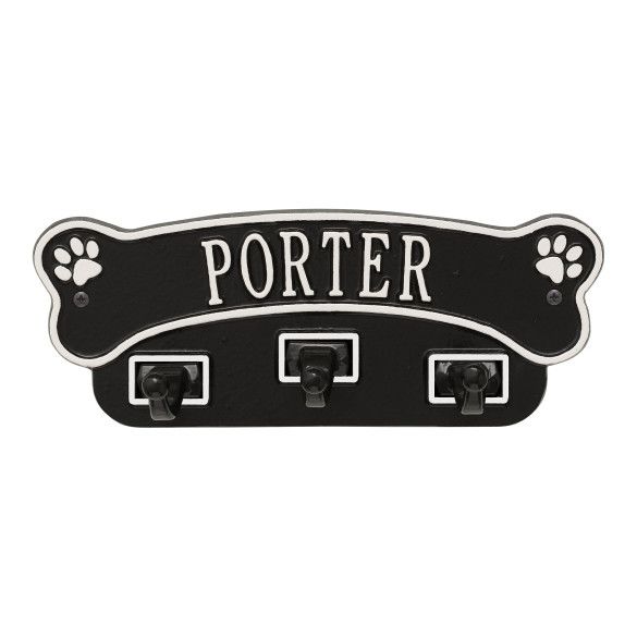 Dog Leash Plaque with Name