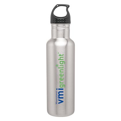 Silver Bolt Stainless Sport Bottle With Logo | Custom Sports Water Bottles