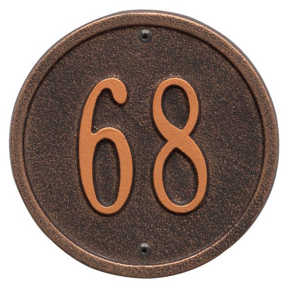 circular personalized house number plaque