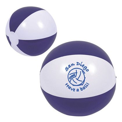 Best Two-Tone Customized Beach Ball - 16 Inches - Purple & White