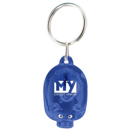 Promo Light Up Piggy Keytag - Translucent blue Promo Light Up Piggy Keytag - Translucent blue