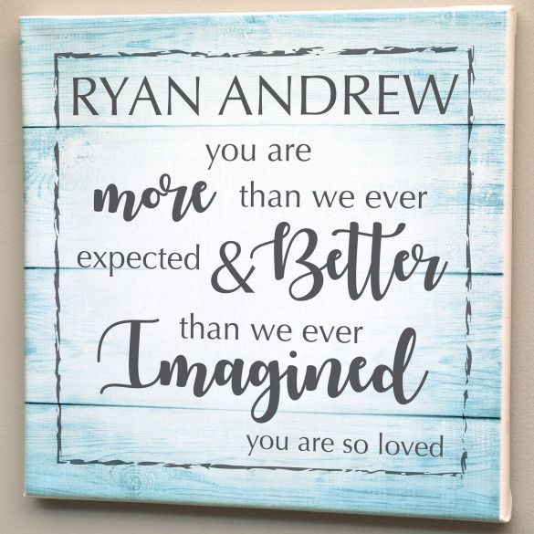 More than We Ever Expected Personalized Wall Art | Custom Canvas for Child