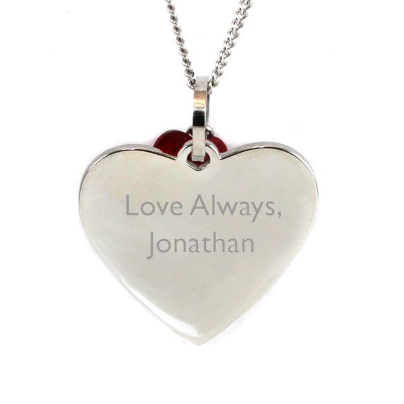 Only You Engraved Heart Pendant