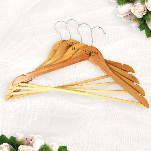 Engraved Wood Hangers for Bridesmaids