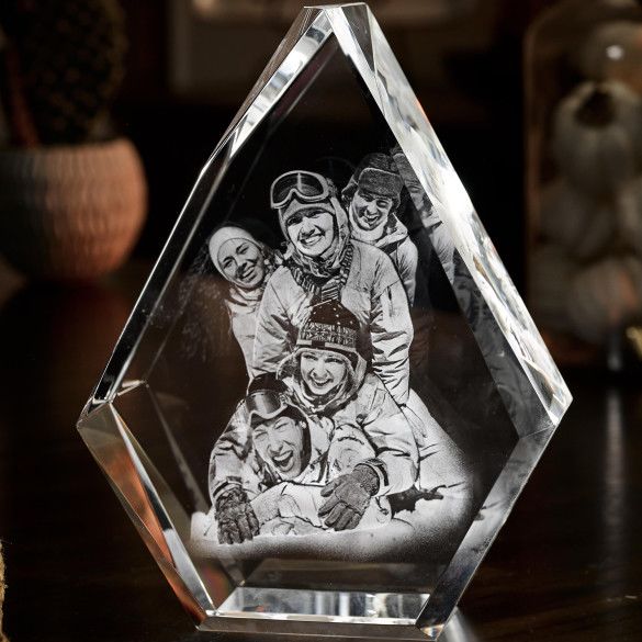 3D Photo Keepsake for Him | Personalized Iceberg Crystal for Housewarming