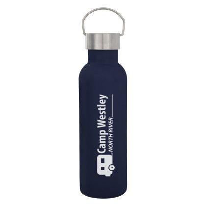 Logo Tipton Stainless Steel Bottle - 28 oz, Matte Navy