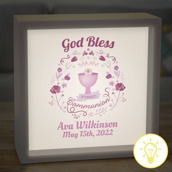 First Communion Personalized Night Light With Name