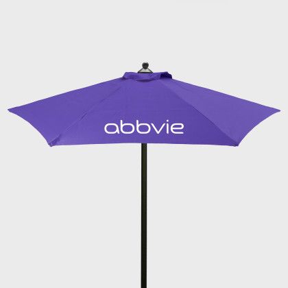 Promotional 7' Steel Market Umbrella Purple