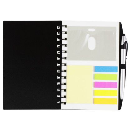 Custom Allegheny Spiral Sticky Notebook  - Black interior