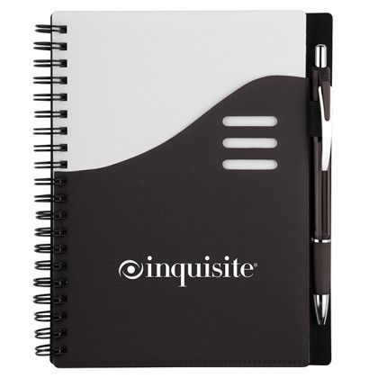 Black Custom Color Wave 5 x 7 Notebook Set