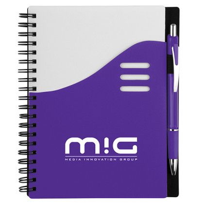 Purple Custom Color Wave 5 x 7 Notebook Set