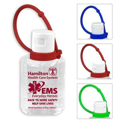 Custom 2 oz Hand Sanitizer with Strap - Colors