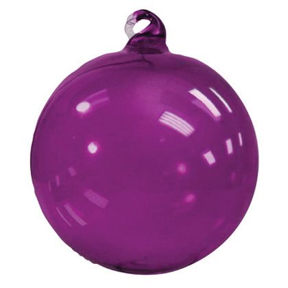 Purple Hand Blown Classic Ball Ornament | Customizable Ball Ornaments