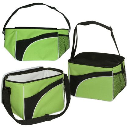 Imprinted Jet Setter 12-Can Cooler - Lime green