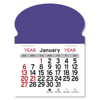 Peel-N-Stick® Calendar - Oval - Purple