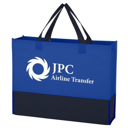 Logo Imprinted Non-Woven Tote Bag - Royal blue