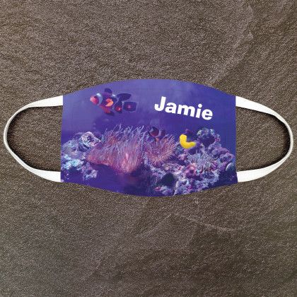 Personalized Coral Reef Face Covering Flat