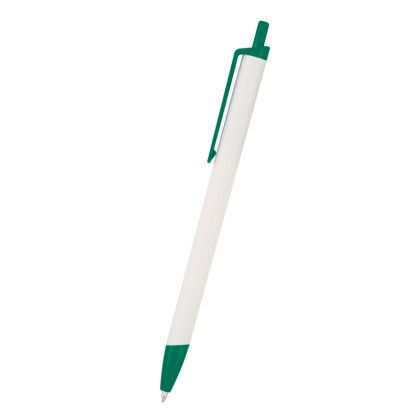 No Imprint Slim Click Pen in Cello For Business Green