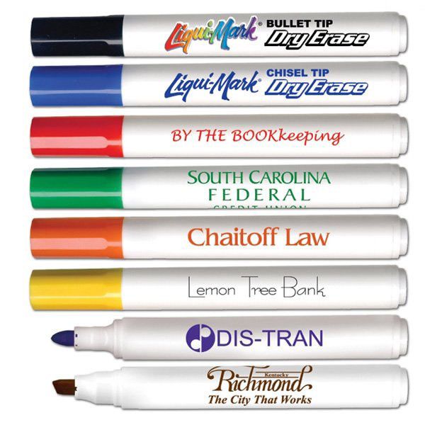 Dry Erase Markers Bullet Tip Color Decal Custom Dry Erase Markers