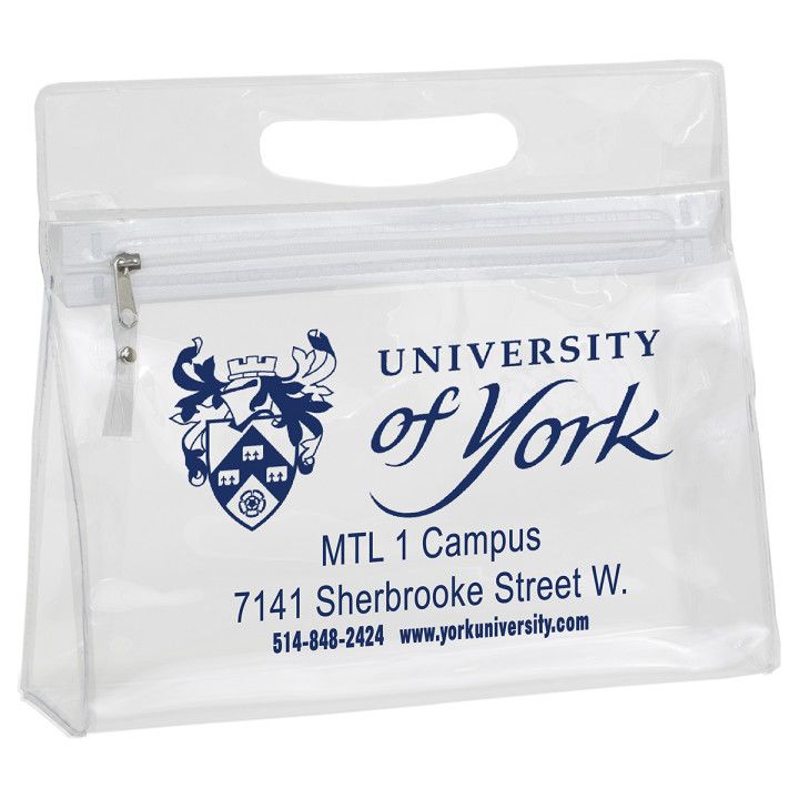 Custom Imprinted Clear Vinyl Zipper Bag