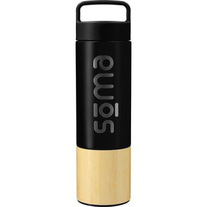 Black Welly Traveler Copper Vacuum Bottle with Logo 